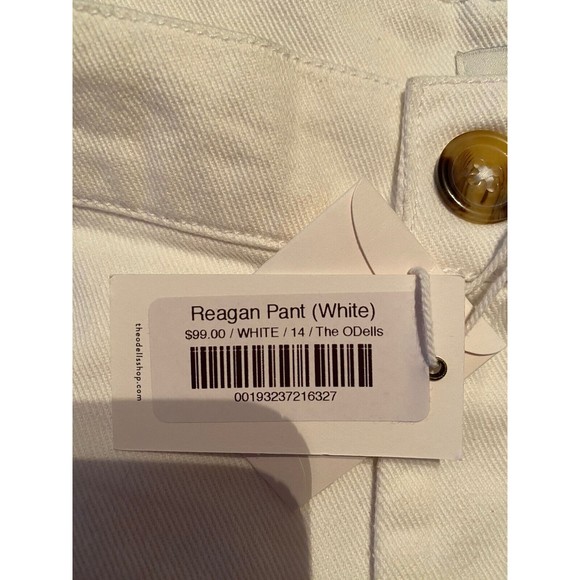 Anthropologie The Odells Reagan Pant White Size 14 NWT - Picture 5 of 6